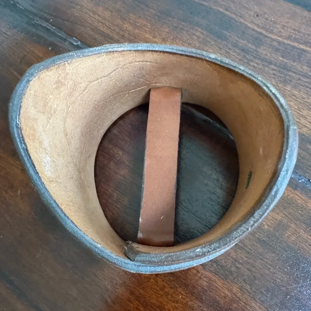 MCM Leather Drink Holder with Glass Mid century Vintage “Chandler”